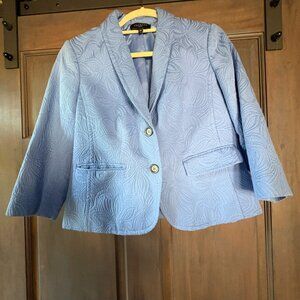 Tahari Sky blue cropped blazer- Size 6 Petite